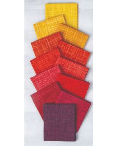 Grasscloth FQ Bundle Yellow_Orange_Red  12 Count