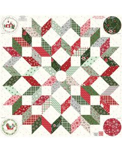 Mistletoe and Holly-Tree Skirt and Pot Holder Panel