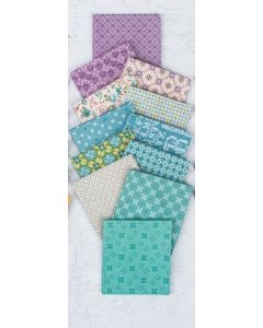 Piece & Plenty FQ Bundle Blue-White-Purple 12 Count