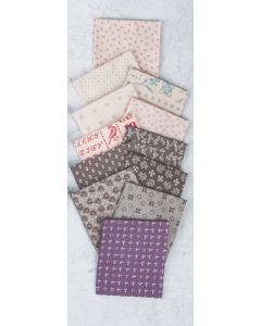 Piece & Plenty FQ Bundle Purple_Gray-White 12 Count