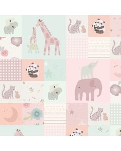 Stargazing Safari Baby Girl Receiving Blanket