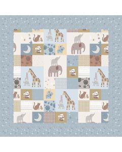 Stargazing Safari Baby Boy Receiving Blanket